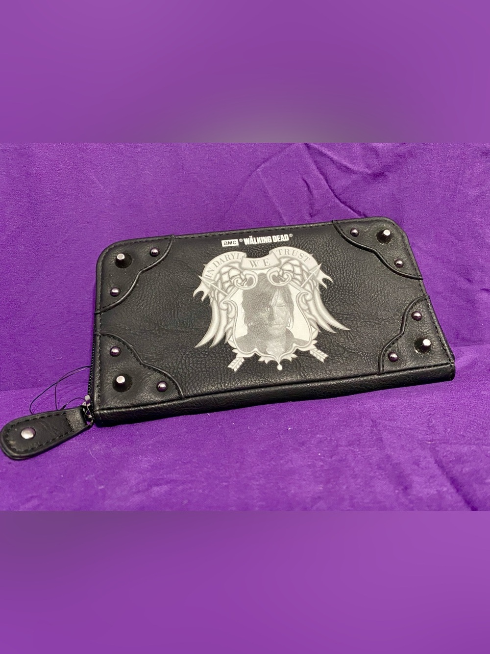 Rock Rebel The Walking Dead In Daryl We Trust Wallet Black & Red